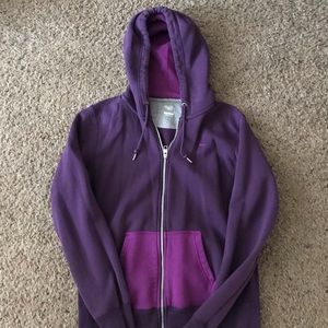 Purple Hooded Woman’s Nike full zip sweatshirt